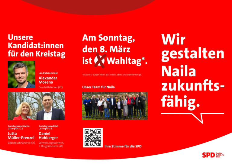 Flyer Stadtratswahl 2026 außen